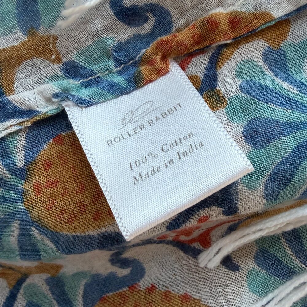 Roller Rabbit Block Print Serafina Tunic Fringe W… - image 7